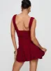 Taverna Plunge Mini Dress Red sold by Princess Polly