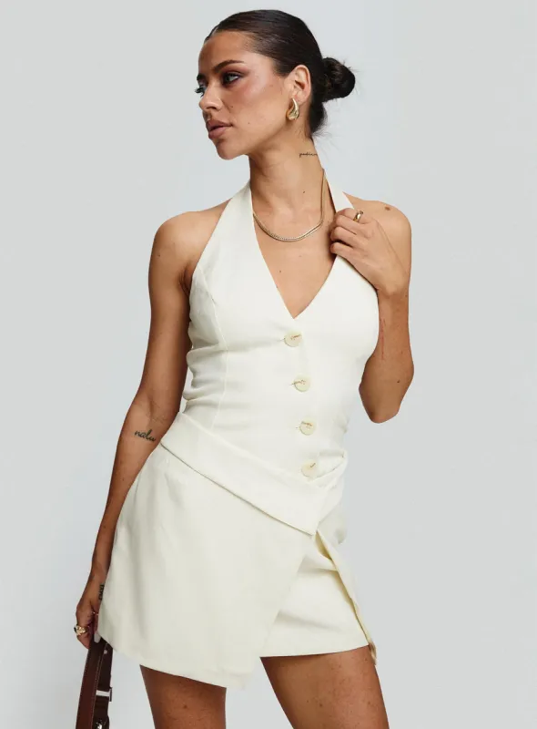 Elodia Playsuit Beige sold by Princess Polly