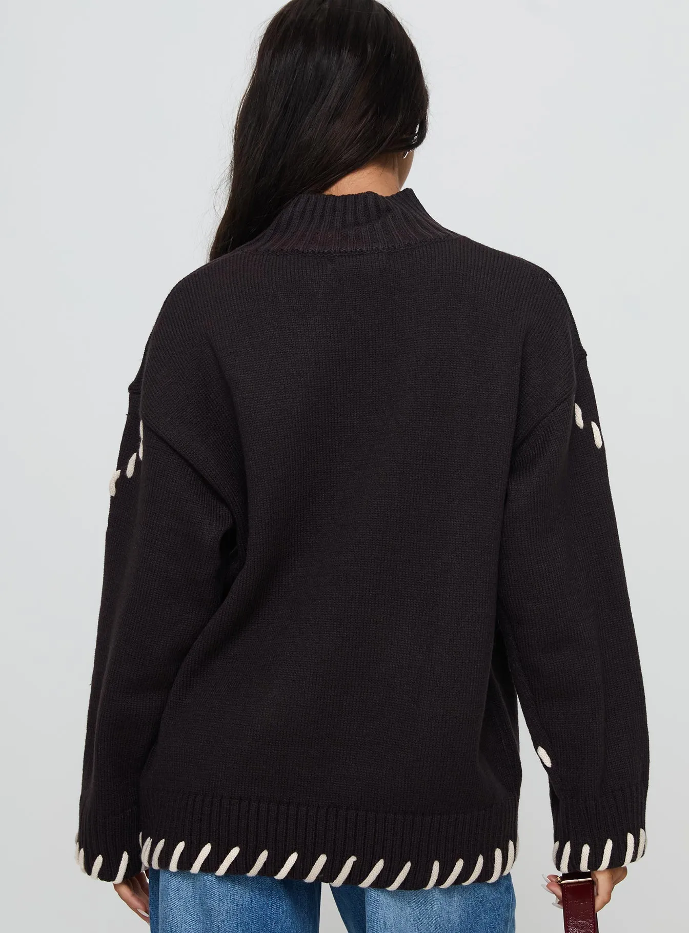 Leizure Turtleneck Knit Sweater Brown sold by Princess Polly product image thumbnail 5