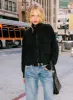 Too Busy Zip Up Sweater Black sold by Princess Polly