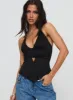 Averee Halter Top Black sold by Princess Polly