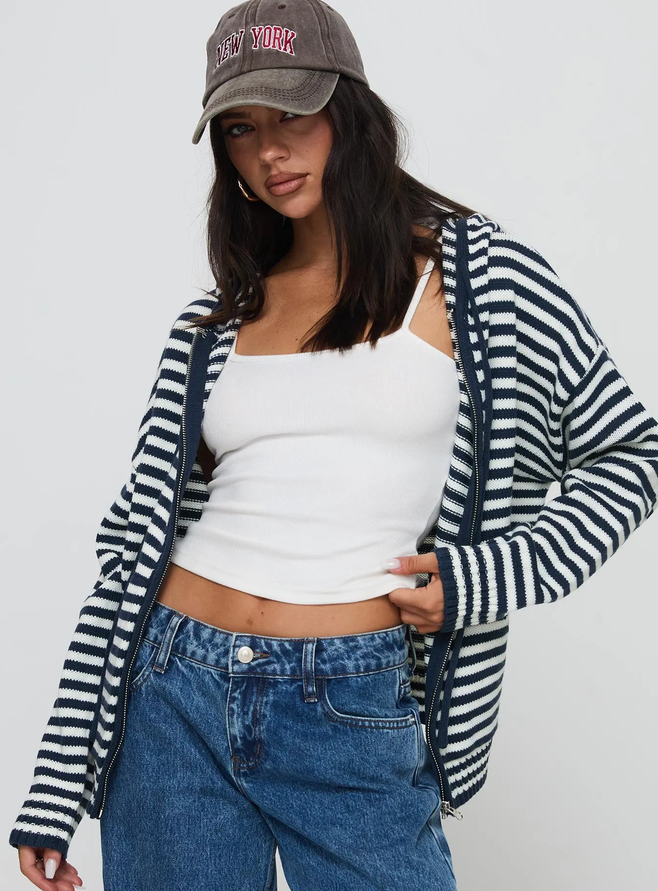 Brienna Zip Jacket Navy sold by Princess Polly product image thumbnail 2