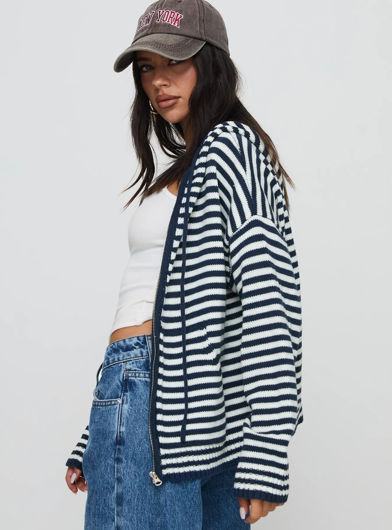 Brienna Zip Jacket Navy sold by Princess Polly product image thumbnail 4