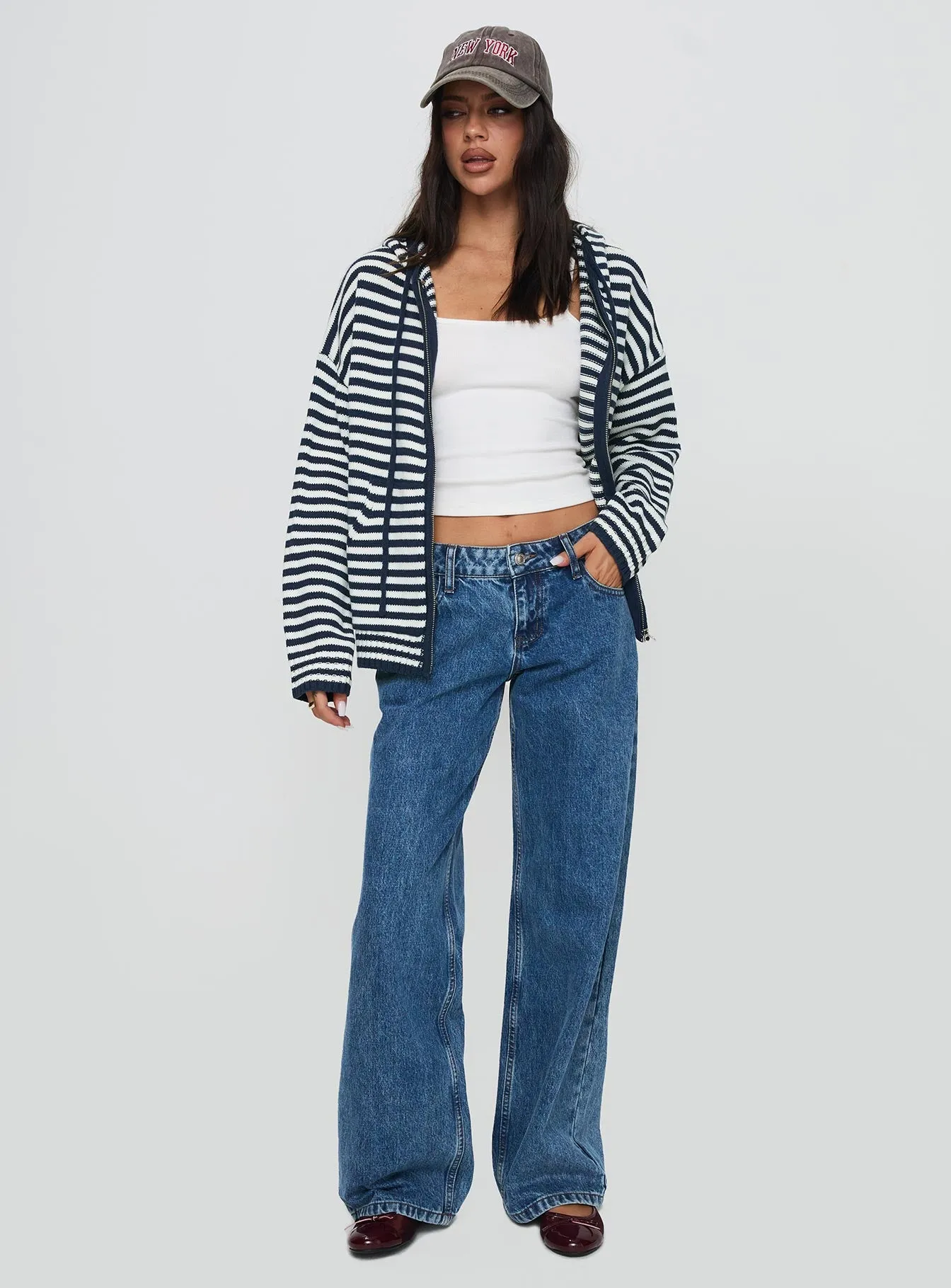 Brienna Zip Jacket Navy sold by Princess Polly product image thumbnail 3