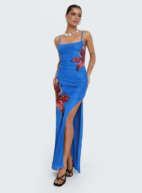 Bespoke Maxi Dress Blue sold by Princess Polly