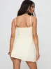 Melrose Nights Mini Dress Cream sold by Princess Polly