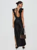 Butacup Frill Maxi Dress Black sold by Princess Polly