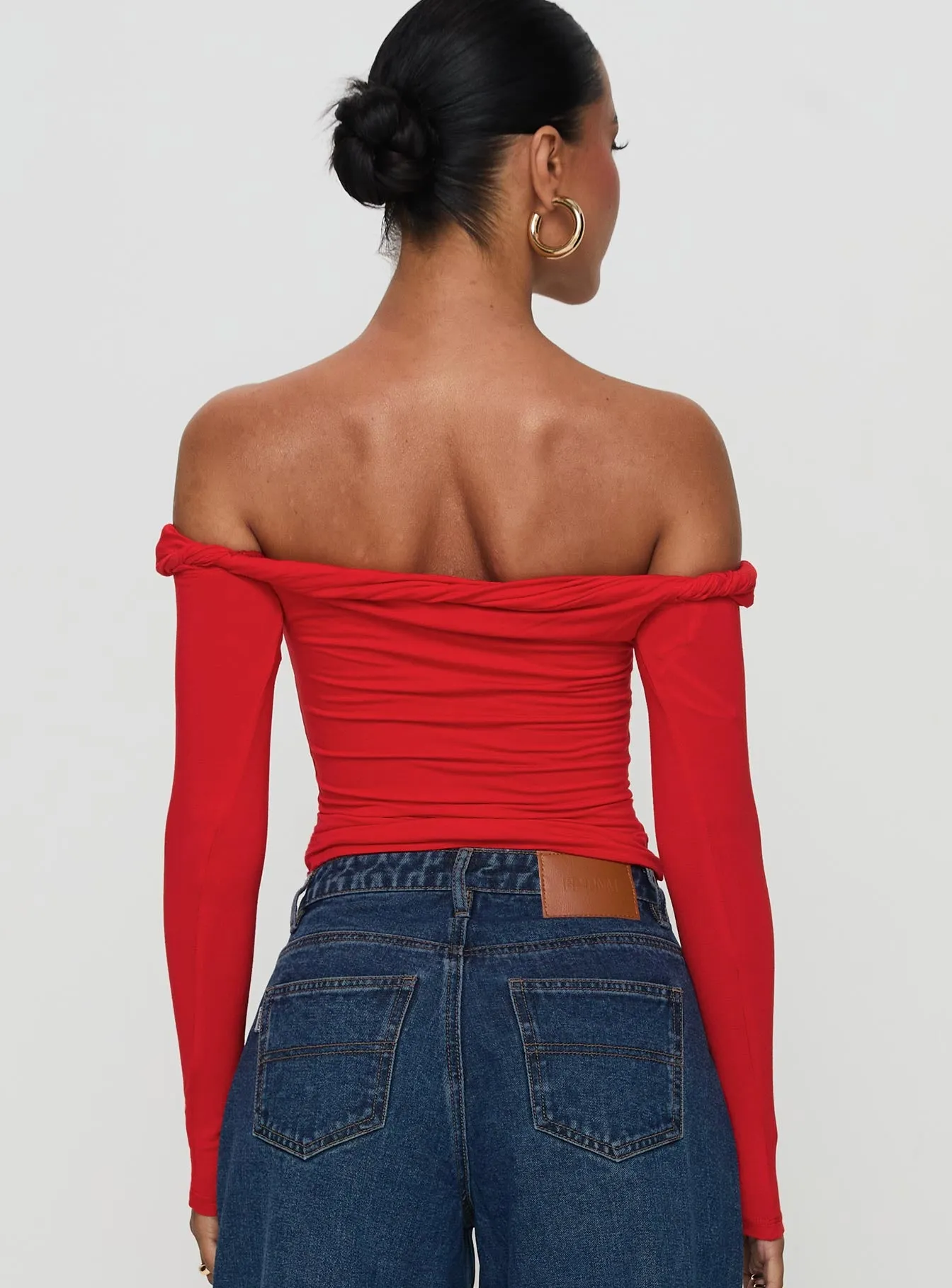 Dusky Long Sleeve Top Red sold by Princess Polly product image thumbnail 5