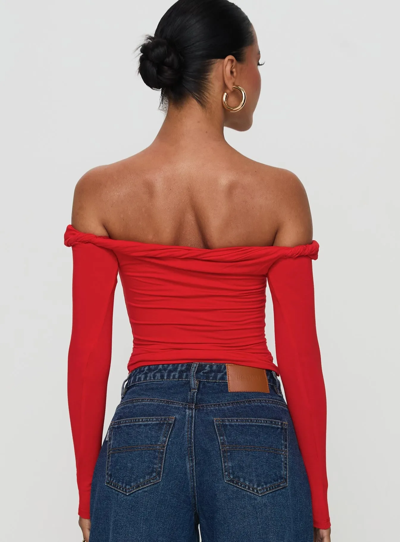 Dusky Long Sleeve Top Red sold by Princess Polly product image thumbnail 4