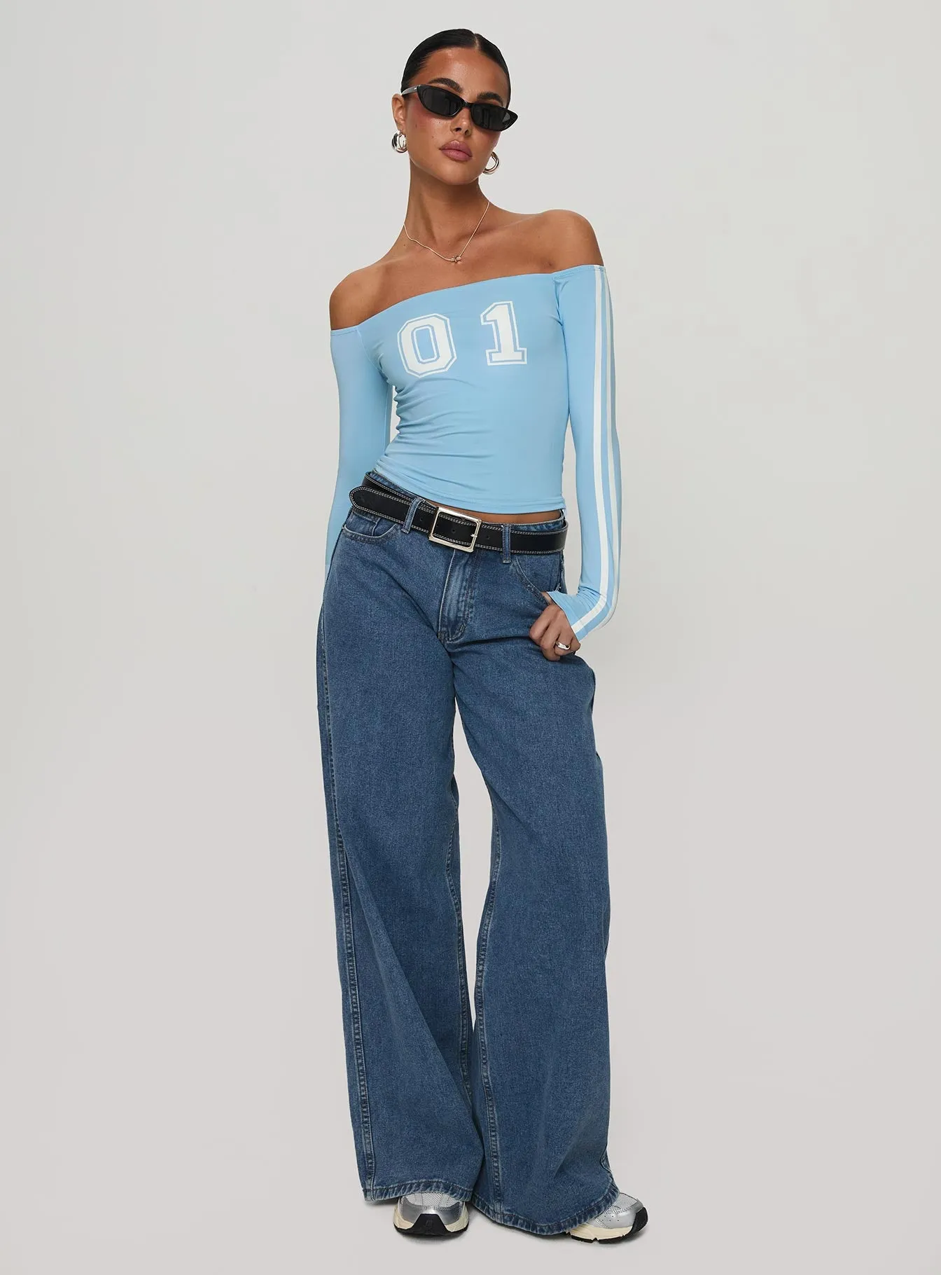 One And Only Long Sleeve Top Blue sold by Princess Polly product image thumbnail 3