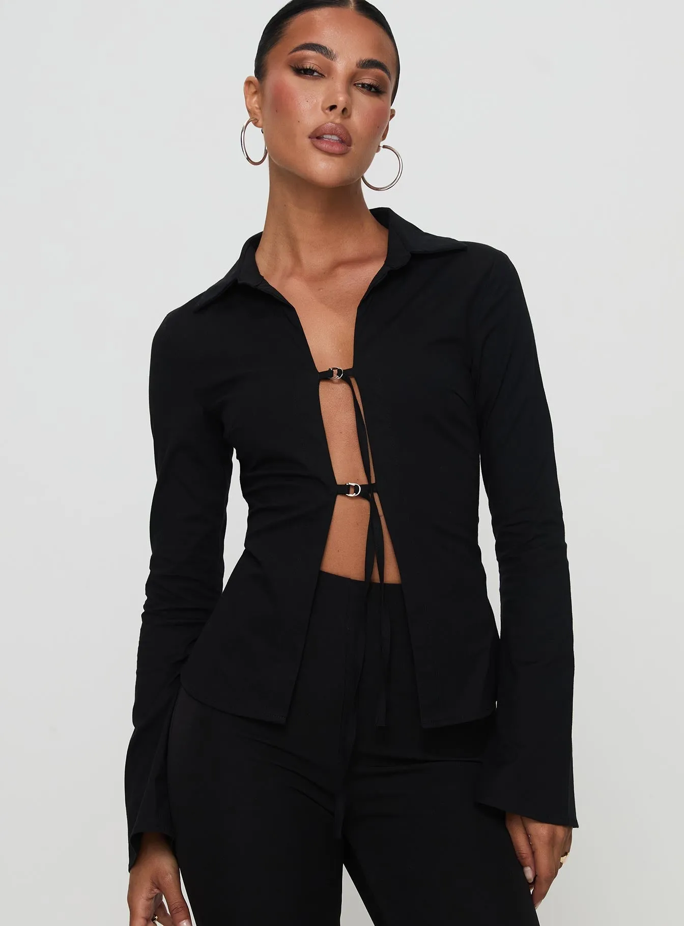 Nataline Long Sleeve Top Black sold by Princess Polly product image thumbnail 2