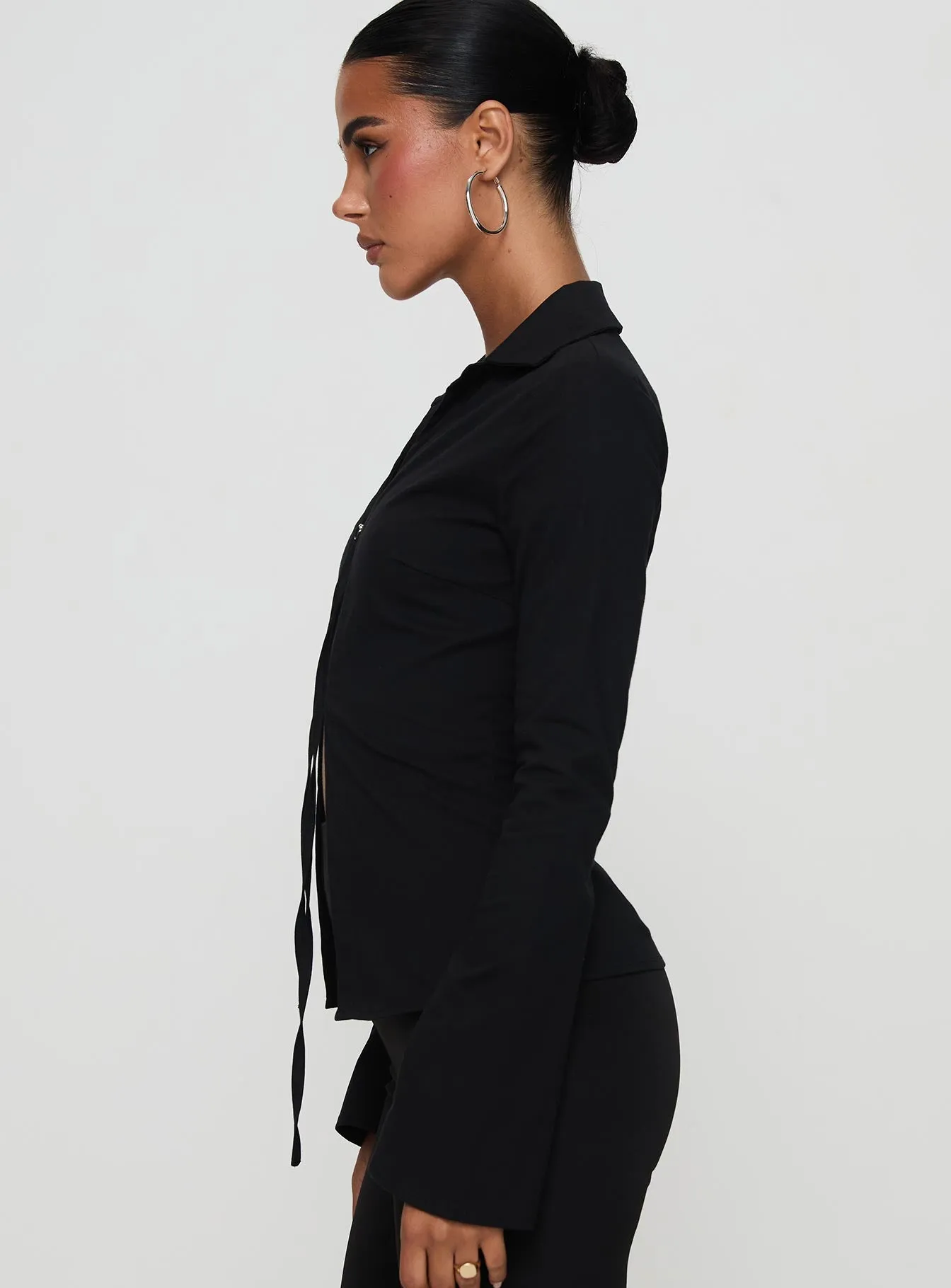 Nataline Long Sleeve Top Black sold by Princess Polly product image thumbnail 4