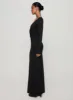 Lezure Plunge Long Sleeve Maxi Dress Black sold by Princess Polly