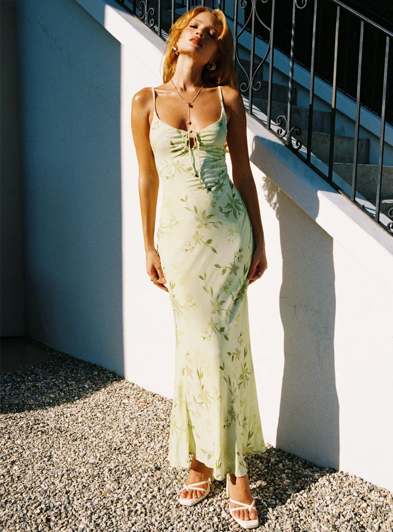 Lauraline Maxi Dress Green / Floral sold by Princess Polly product image thumbnail 3