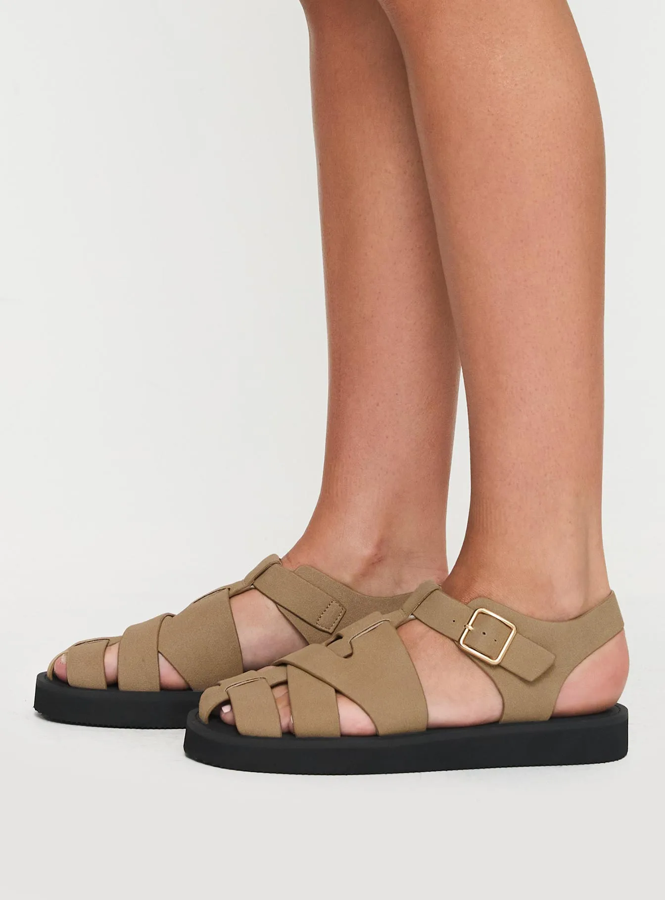 Enya Sandals Tan Faux Suede sold by Princess Polly product image thumbnail 3