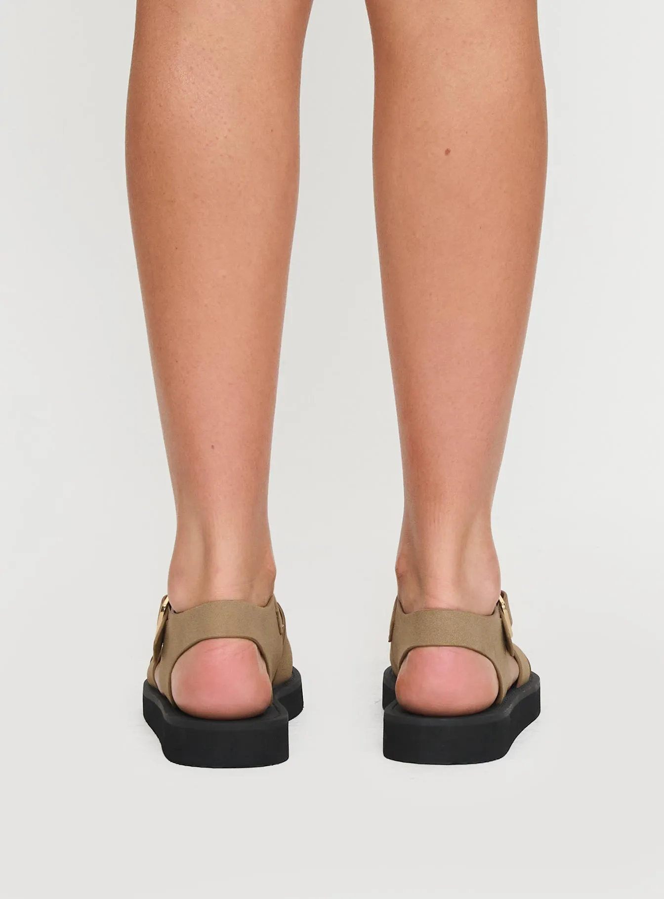 Enya Sandals Tan Faux Suede sold by Princess Polly product image thumbnail 4