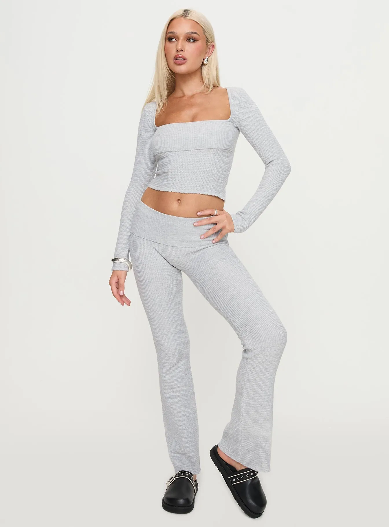 Closed Eyes Flared Pant Grey sold by Princess Polly product image thumbnail 3