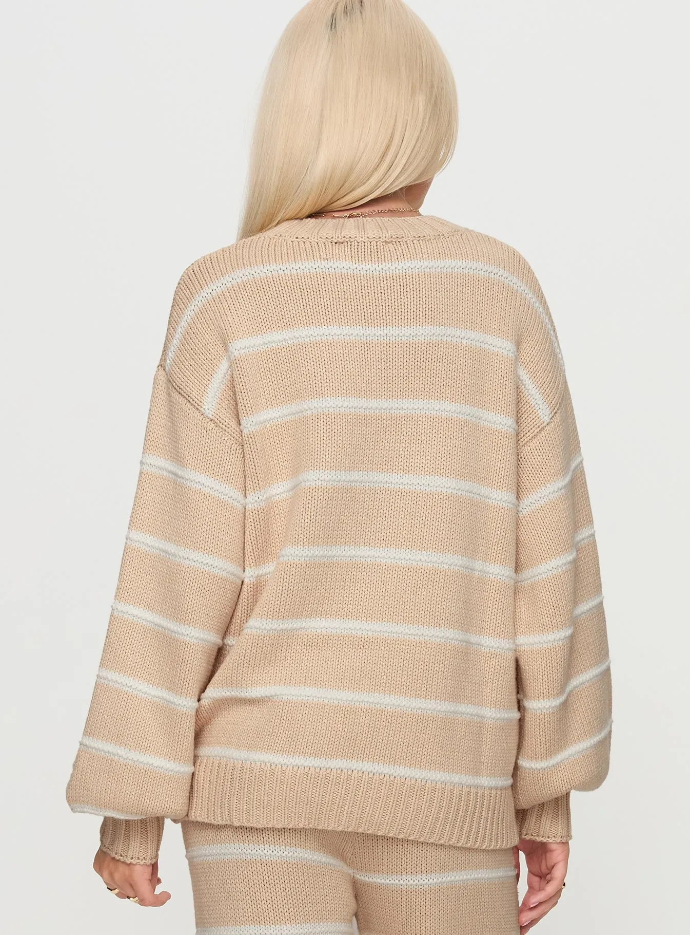 Read Your Mind Knit Sweater Cream Stripe sold by Princess Polly product image thumbnail 5