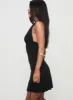Tinisie Halter Mini Dress Black Tall sold by Princess Polly
