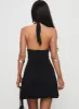 Tinisie Halter Mini Dress Black Tall sold by Princess Polly