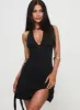 Tinisie Halter Mini Dress Black Tall sold by Princess Polly
