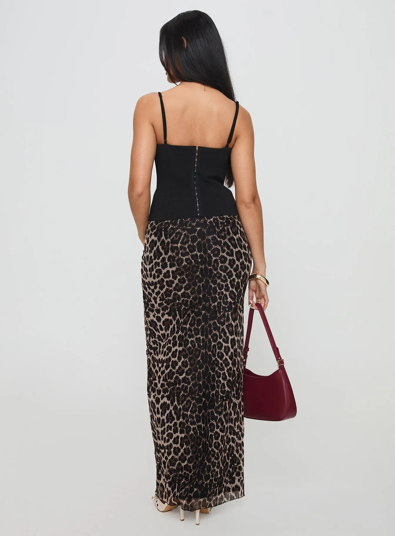 Ergo Maxi Skirt Leopard Tall sold by Princess Polly product image thumbnail 5