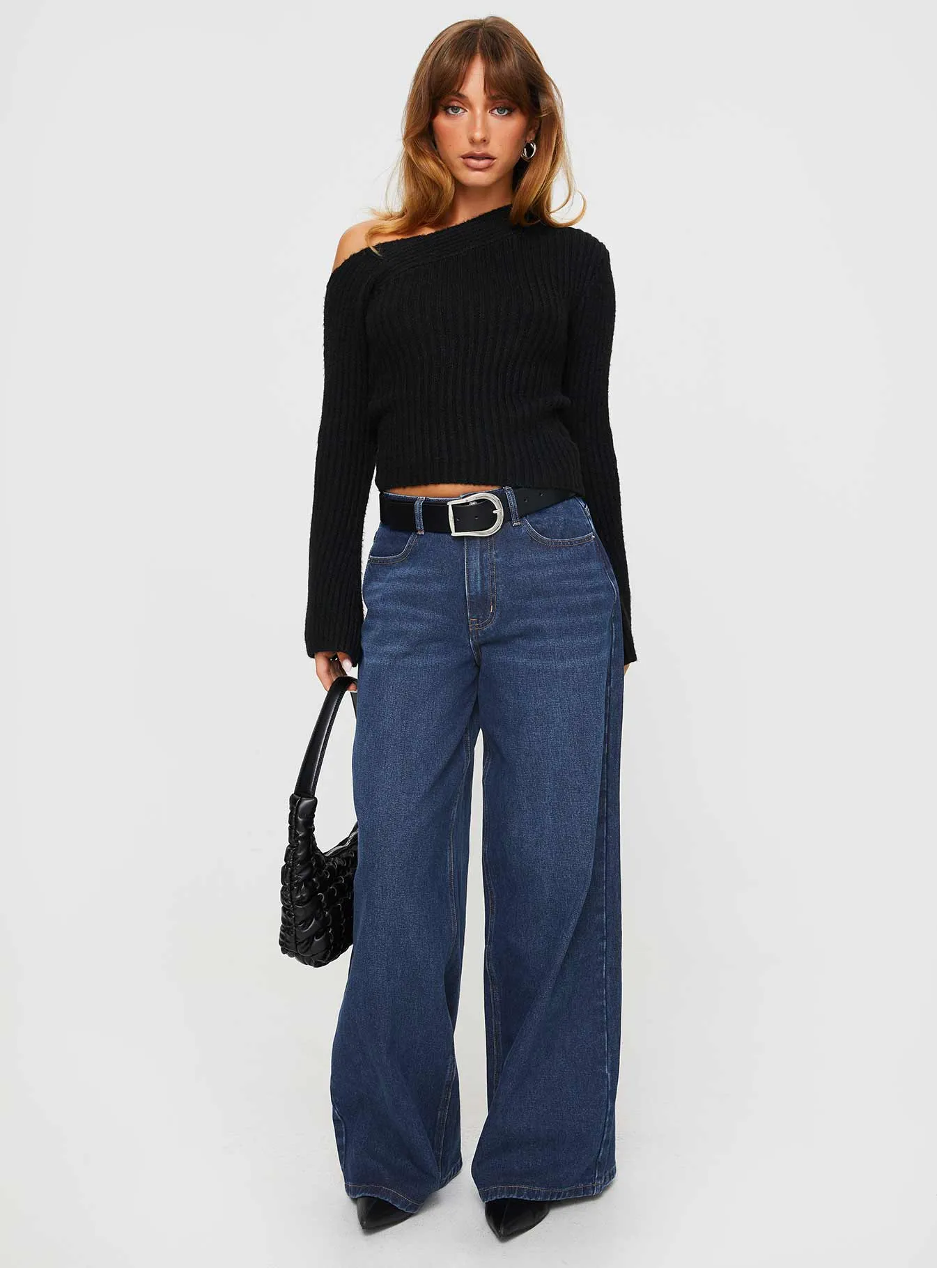 Naylor Mid Rise Wide Leg Jeans Mid Blue Denim Petite sold by Princess Polly product image thumbnail 3