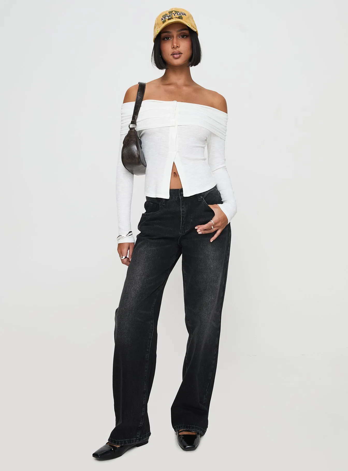 Victorea Off Shoulder Top White sold by Princess Polly product image thumbnail 3
