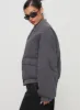 Stick Season Quilted Jacket Grey sold by Princess Polly