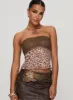 Art Deco Top Brown sold by Princess Polly