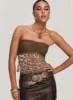 Art Deco Top Brown sold by Princess Polly