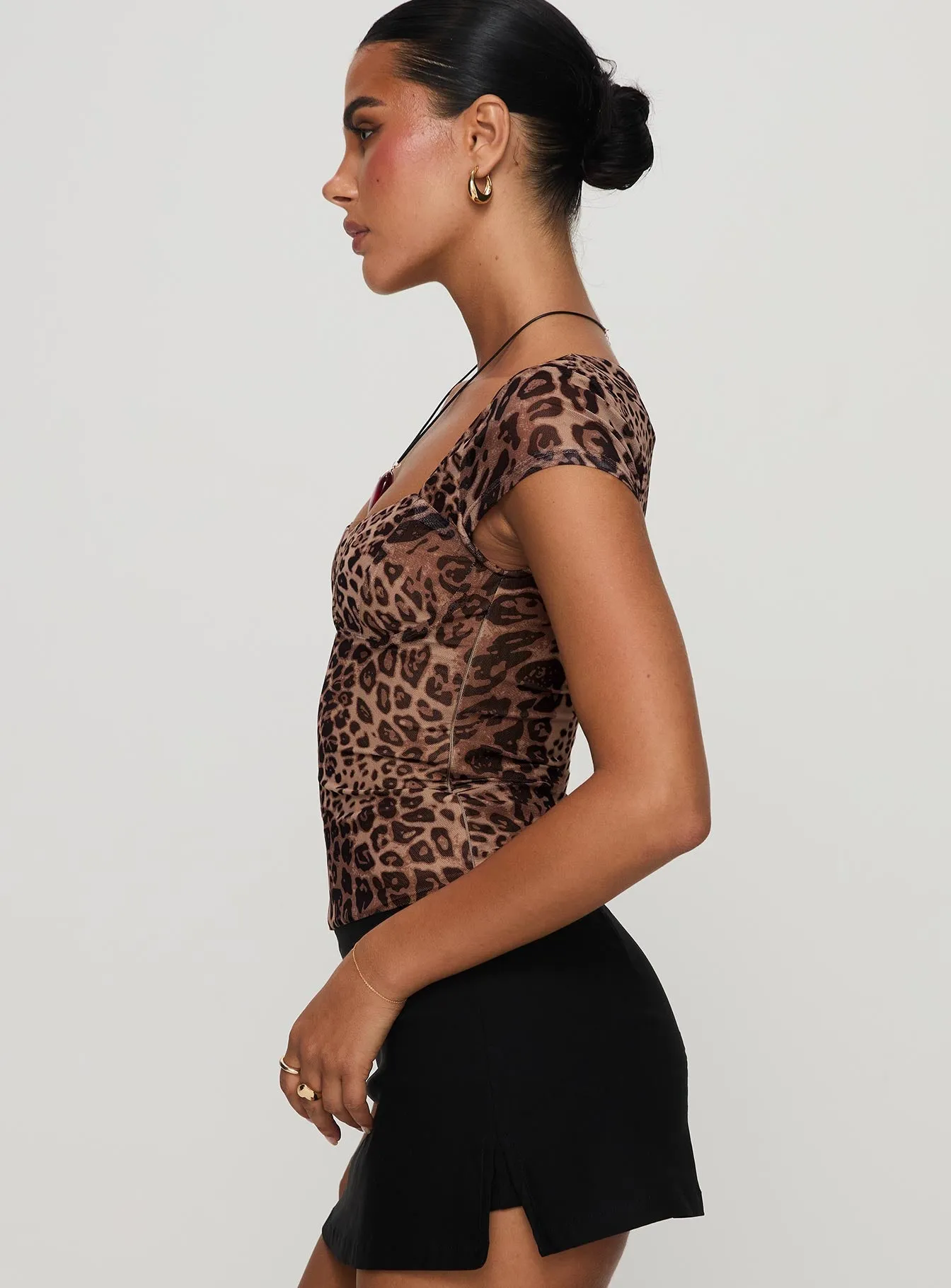 Nerys Top Leopard sold by Princess Polly product image thumbnail 3