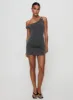 True Desires One Shoulder Mini Dress Grey sold by Princess Polly