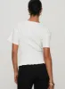 Maybe Tomorrow Ruched Top White sold by Princess Polly