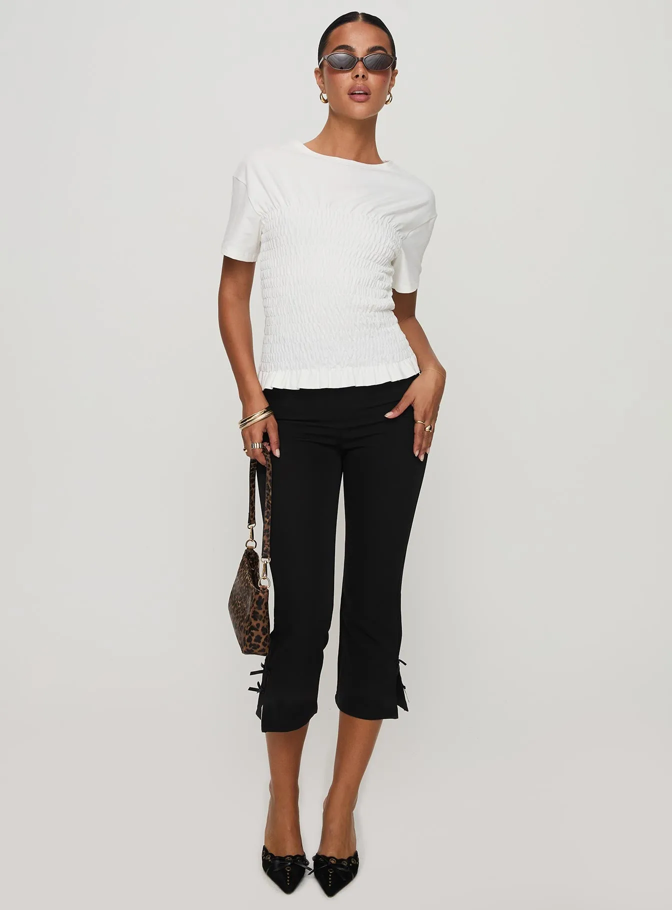 Maybe Tomorrow Ruched Top White sold by Princess Polly product image thumbnail 3