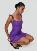 Beacall Mini Dress Purple sold by Princess Polly