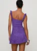 Beacall Mini Dress Purple sold by Princess Polly