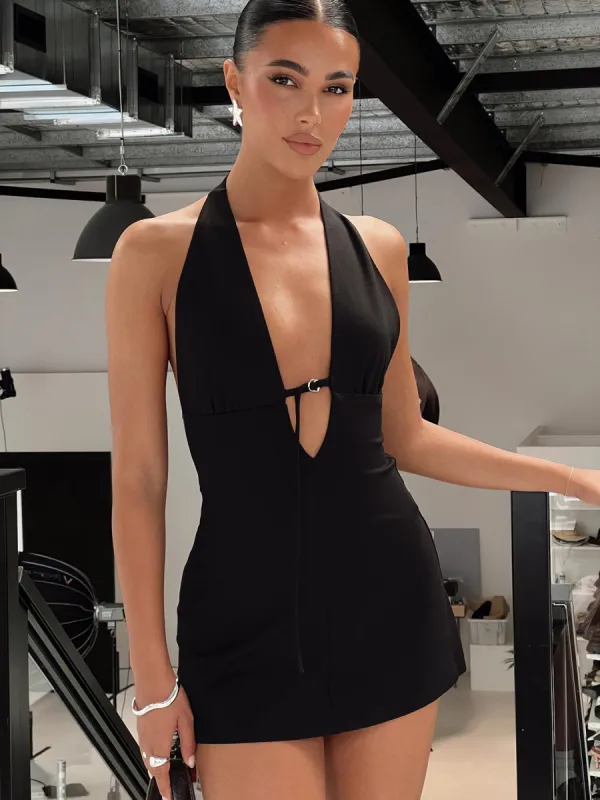 Hanah Playsuit Black sold by Princess Polly