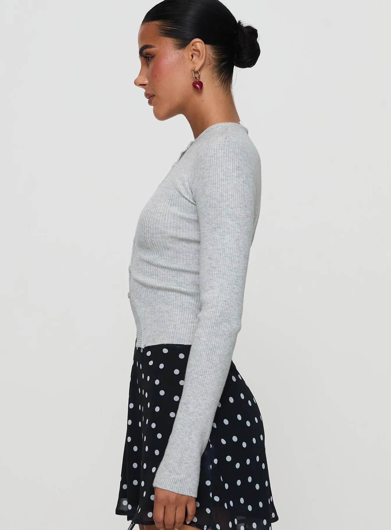 Suzu Long Sleeve Knit Top Grey sold by Princess Polly product image thumbnail 4