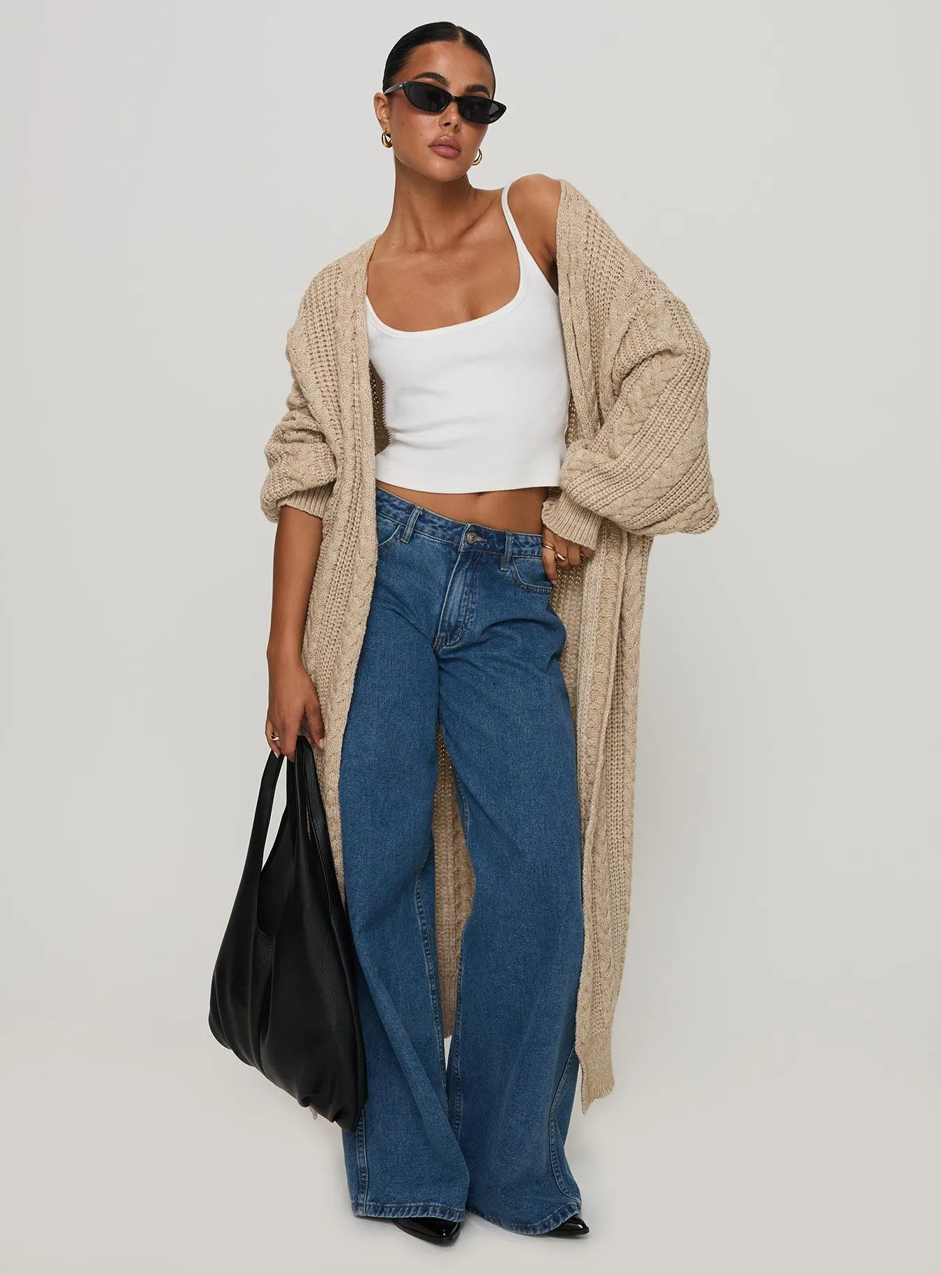 Orkid Cable Knit Cardigan Beige sold by Princess Polly product image thumbnail 2