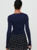 Nikoli Long Sleeve Top Navy sold by Princess Polly