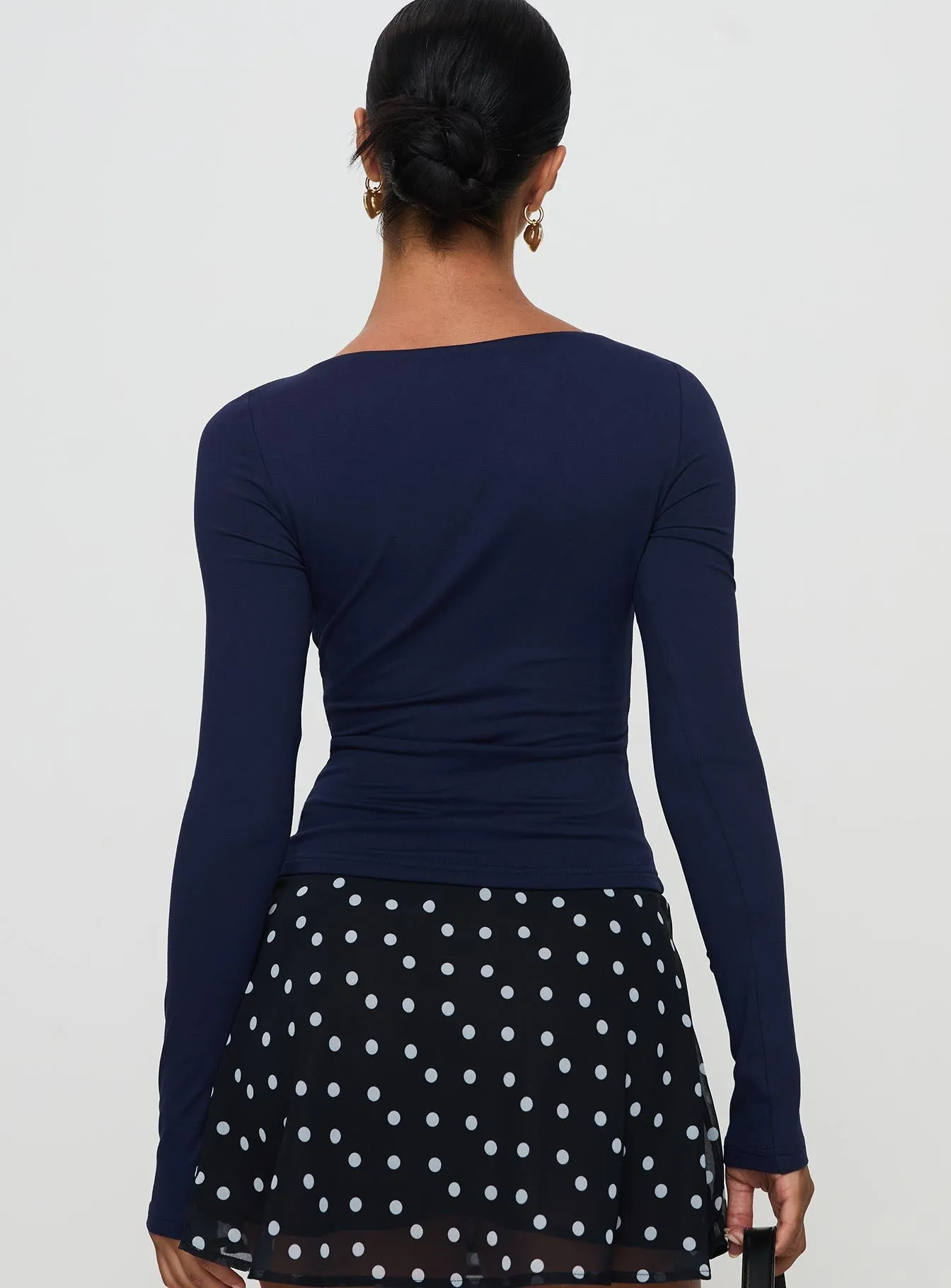 Nikoli Long Sleeve Top Navy sold by Princess Polly product image thumbnail 4