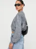 Allure Faux Leather Bomber Jacket Cloud sold by Princess Polly