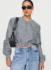 Allure Faux Leather Bomber Jacket Cloud sold by Princess Polly