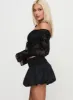 French Exit Bubble Hem Skort Black sold by Princess Polly
