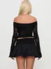 French Exit Bubble Hem Skort Black sold by Princess Polly