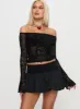 French Exit Bubble Hem Skort Black sold by Princess Polly