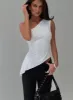 Vulnerable One Shoulder Top White sold by Princess Polly