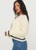 Tavian Knit Cardigan Navy / Cream sold by Princess Polly