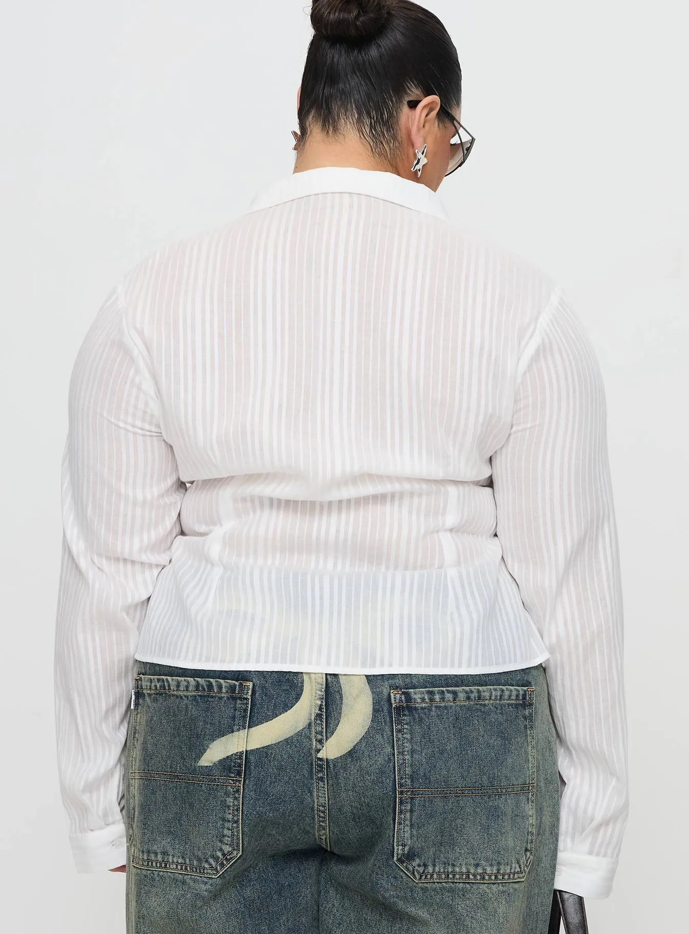 Fogler Shirt White Curve sold by Princess Polly product image thumbnail 4
